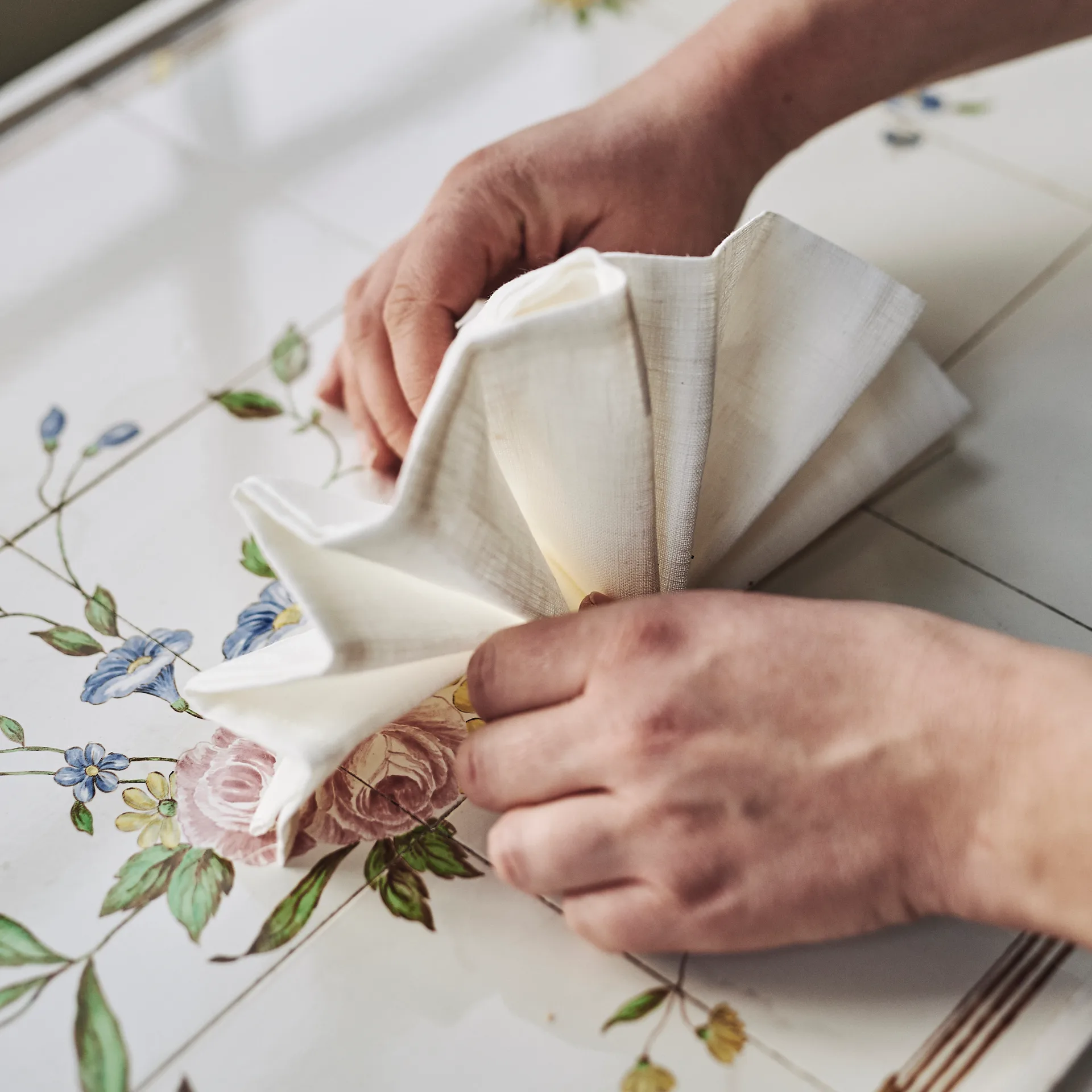 Clean servetten 45 x 45 cm 4-pack, white Scandi Living