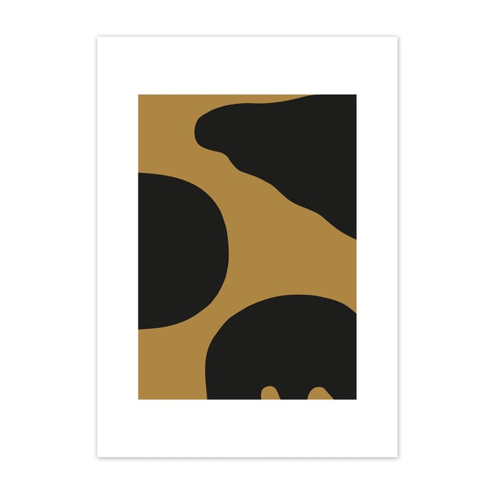 Contour poster oker - 50x70 cm - Scandi Living