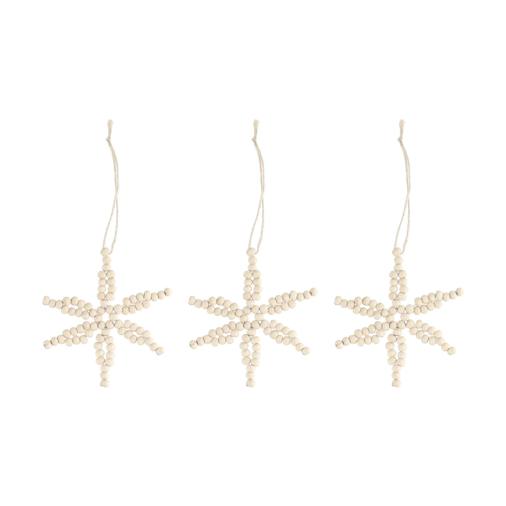 Craft kerstboomhanger sneeuwvlok 3-pack, Naturel Scandi Living