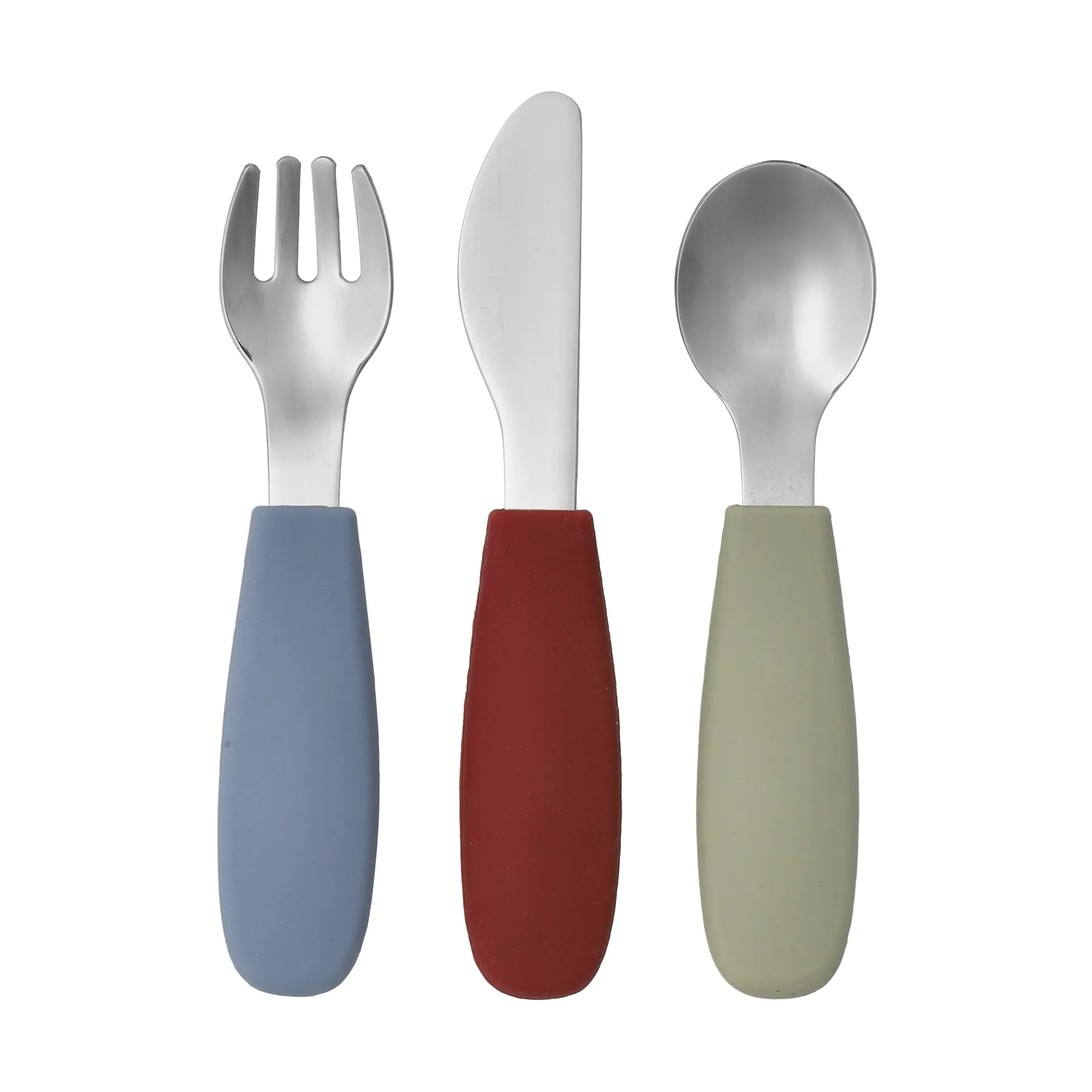 Dine bestekset siliconen 3-delig, Green-blue Scandi Living