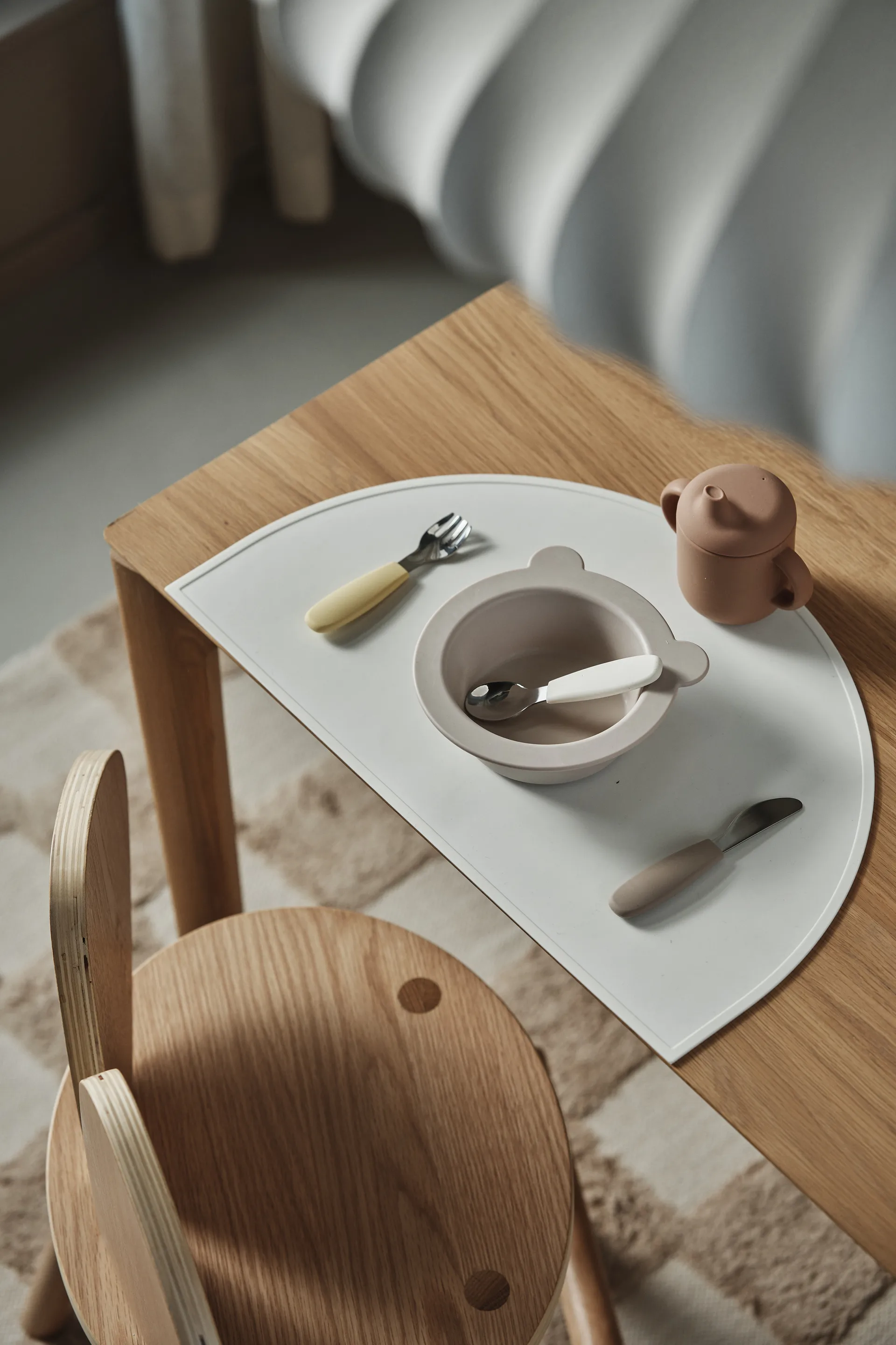 Dine bestekset siliconen 3-delig, Taupe Scandi Living