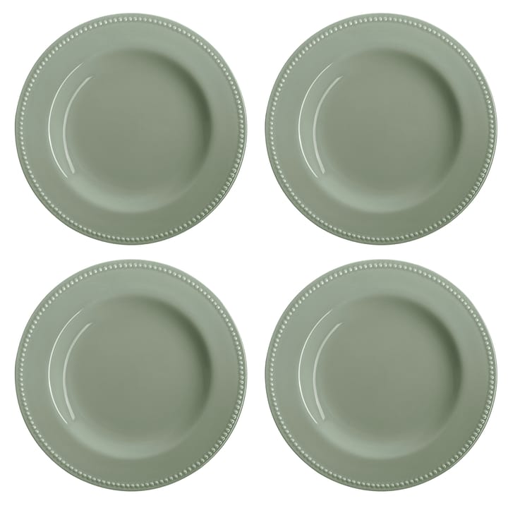 Dots bord 28 cm 4 stuks - Groen - Scandi Living