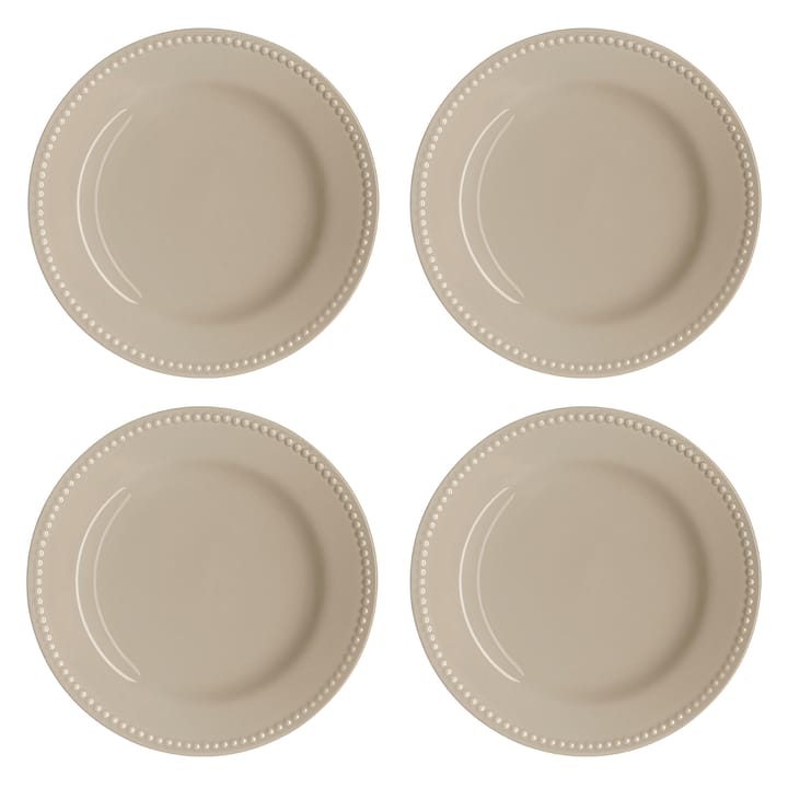 Dots klein bord 22 cm 4 stuks - Beige - Scandi Living