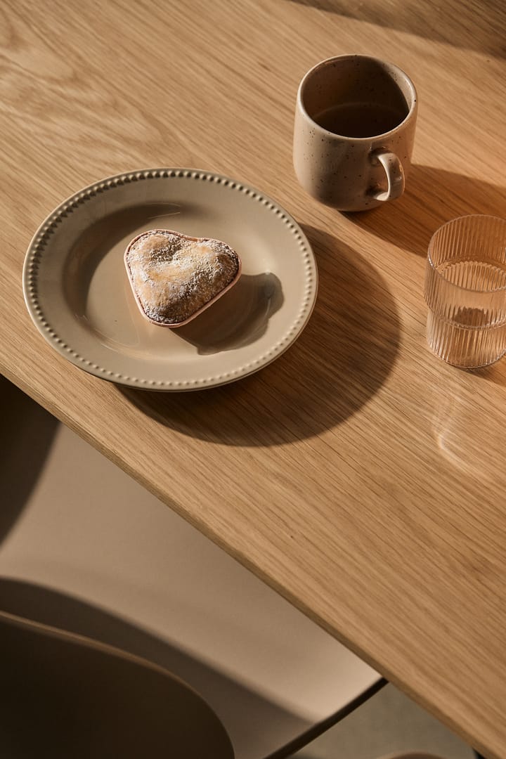 Dots klein bord 22 cm 4 stuks, Beige Scandi Living