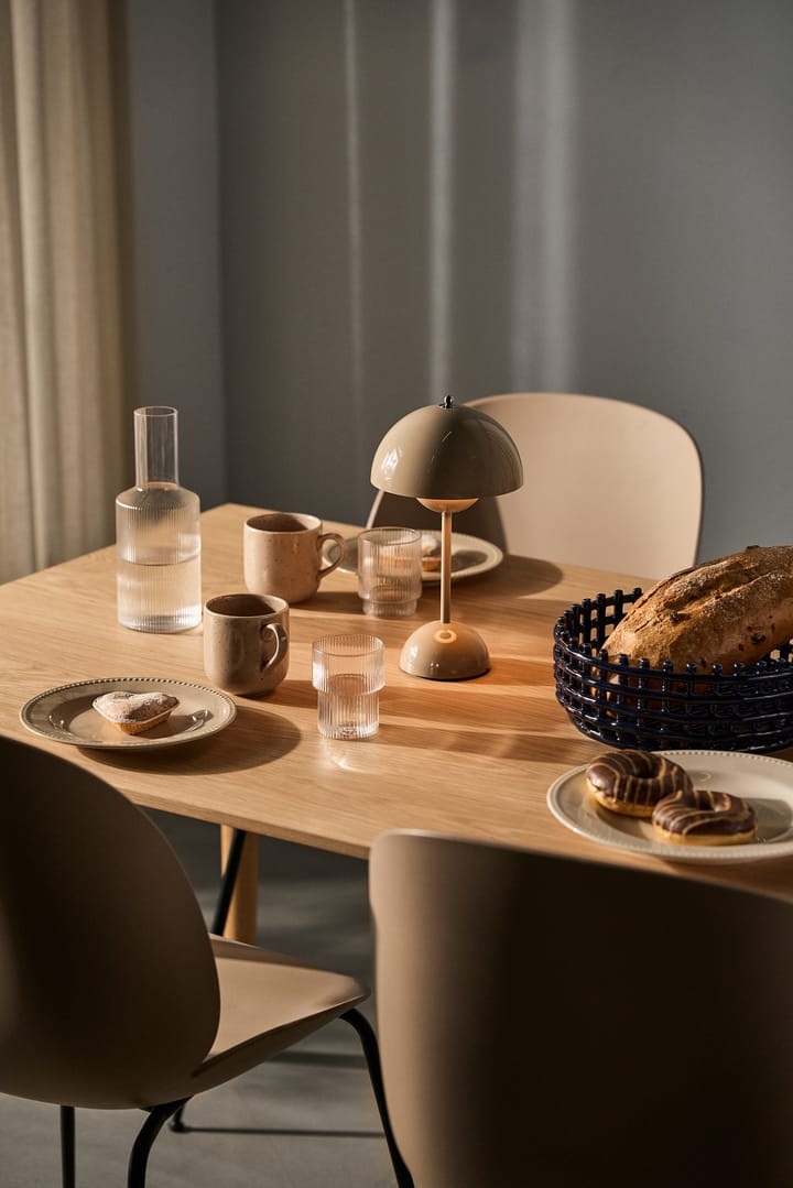 Dots klein bord 22 cm 4 stuks, Beige Scandi Living