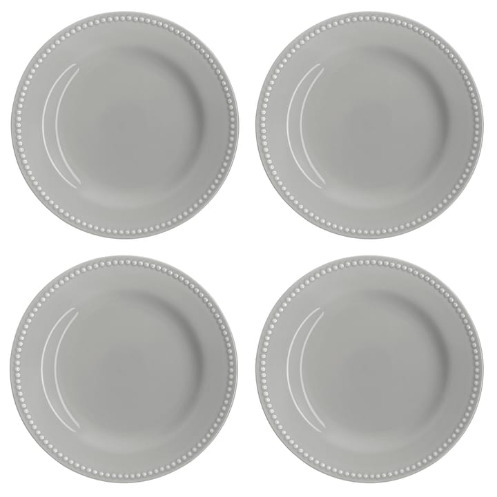 Dots klein bord 22 cm 4 stuks - Grijs - Scandi Living