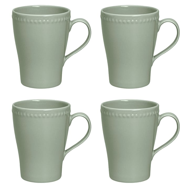 Dots mok 35 cl 4 stuks - groen - Scandi Living