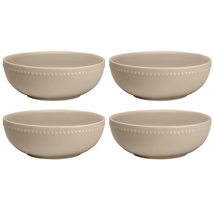 Dots ontbijtkom 60 cl 4 stuks - beige - Scandi Living