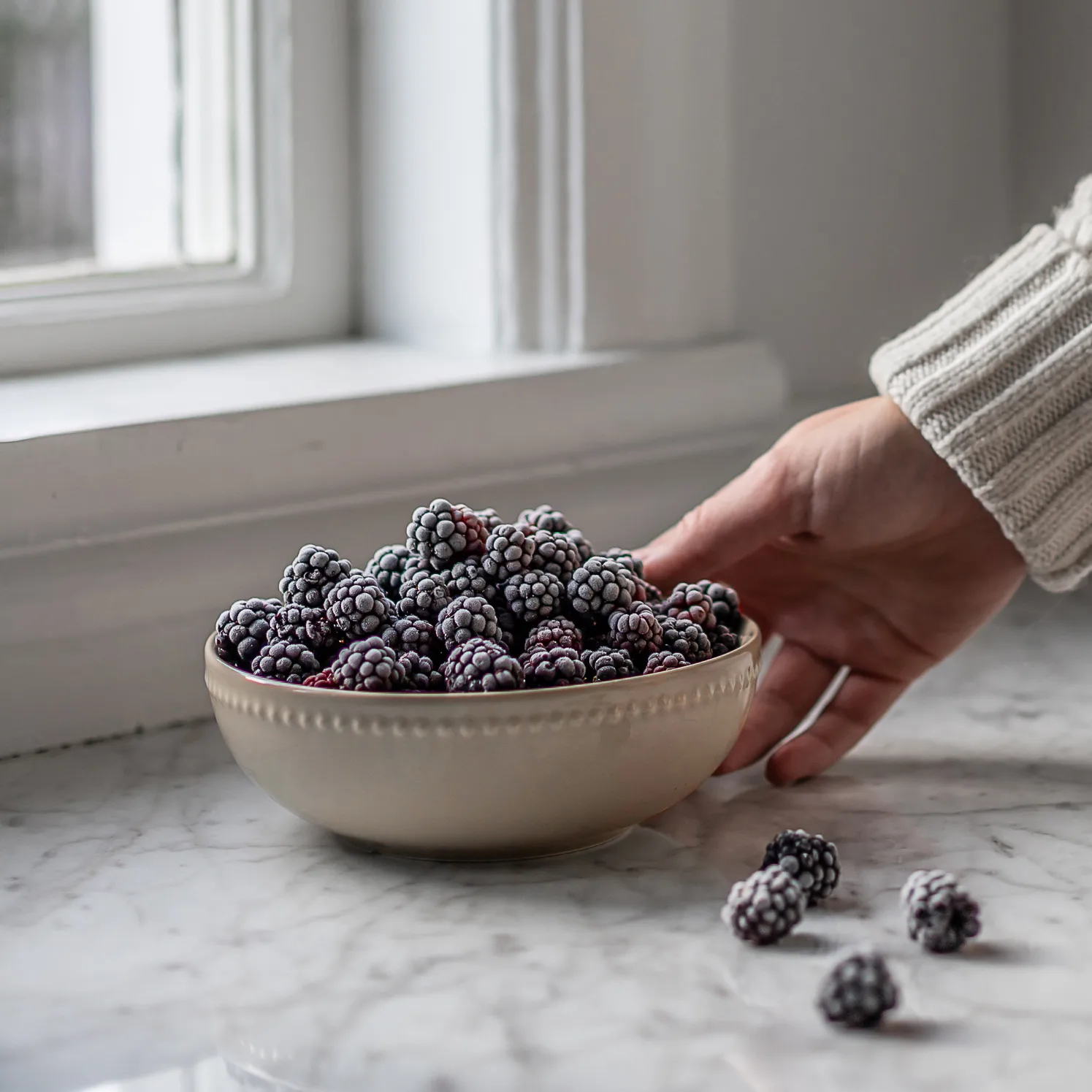 Dots ontbijtkom 60 cl 4 stuks, Beige Scandi Living