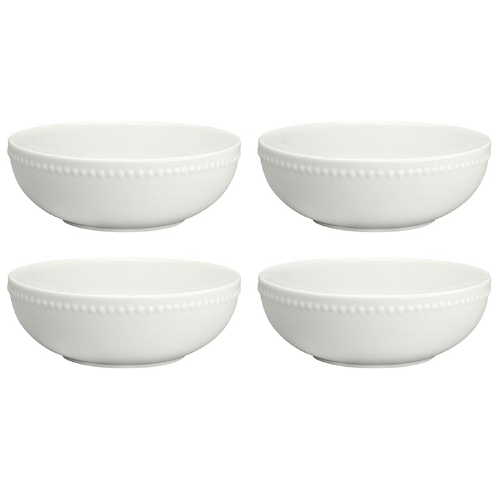 Dots ontbijtkom 60 cl 4 stuks - Crème wit - Scandi Living