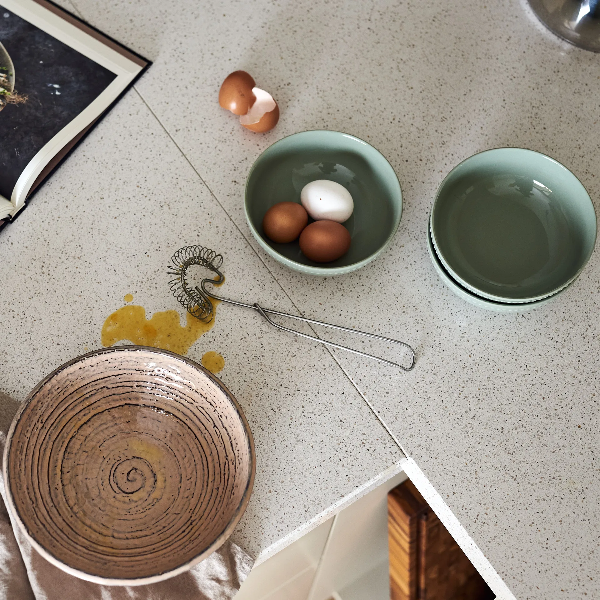 Dots ontbijtkom 60 cl 4 stuks, Groen Scandi Living