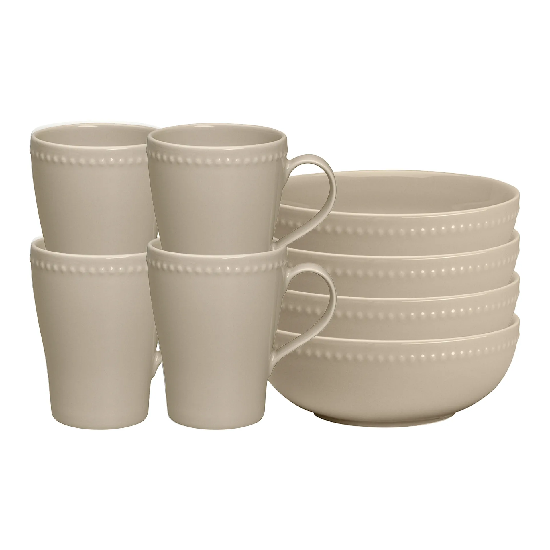 Dots ontbijtset, beige,  Scandi Living