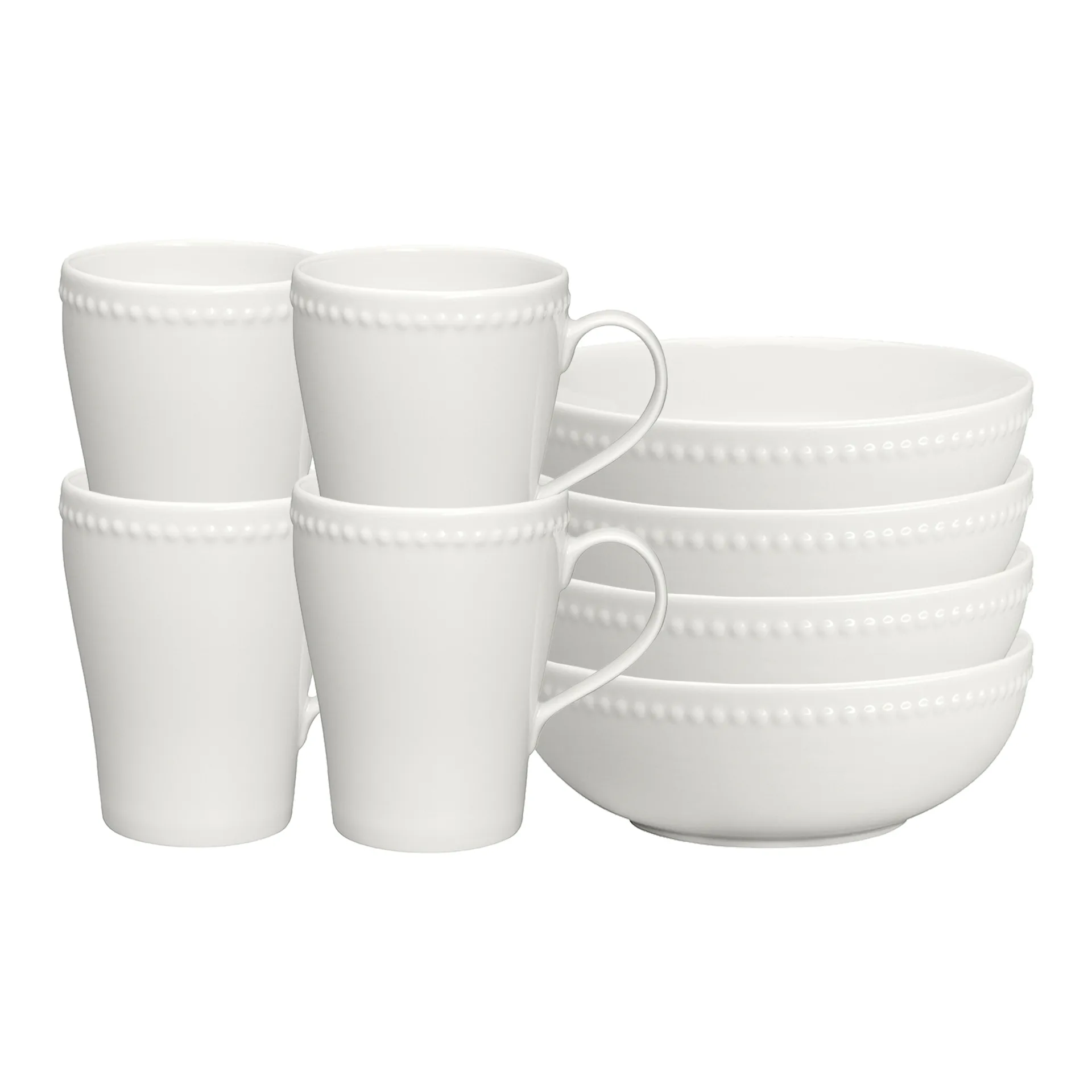 Dots ontbijtset, wit,  Scandi Living