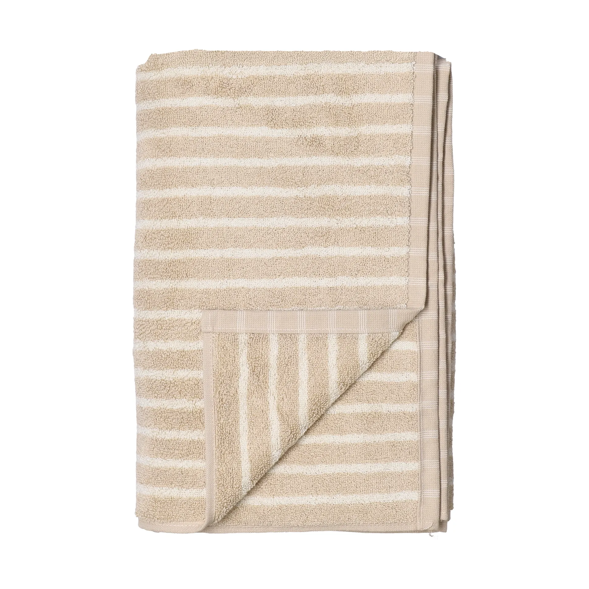 Drift badhanddoek 100x150 cm, Beige-wit Scandi Living