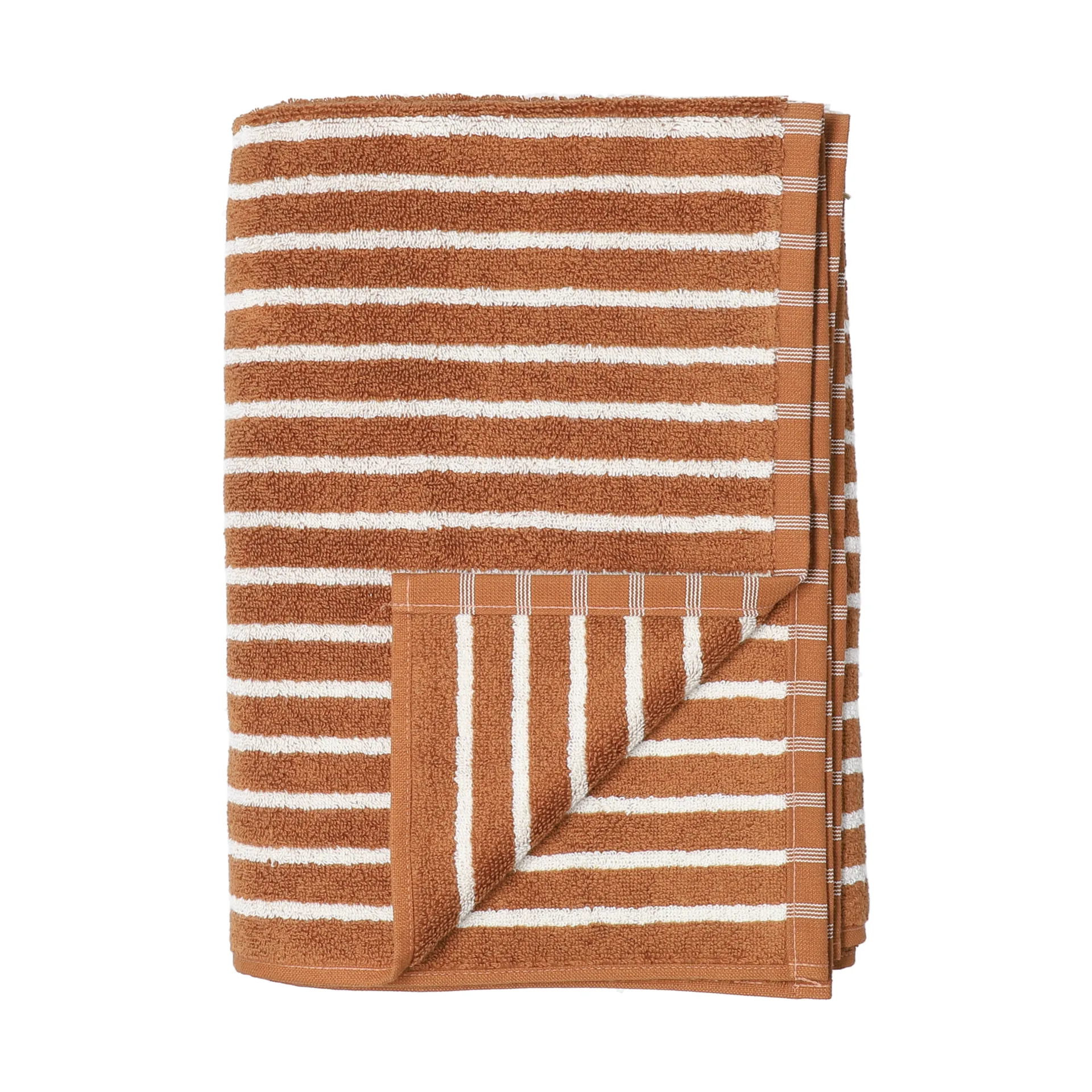 Drift badhanddoek 100x150 cm, Bruin-wit Scandi Living