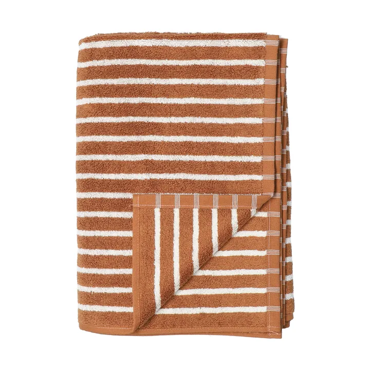 Drift badhanddoek 100x150 cm - Bruin-wit - Scandi Living