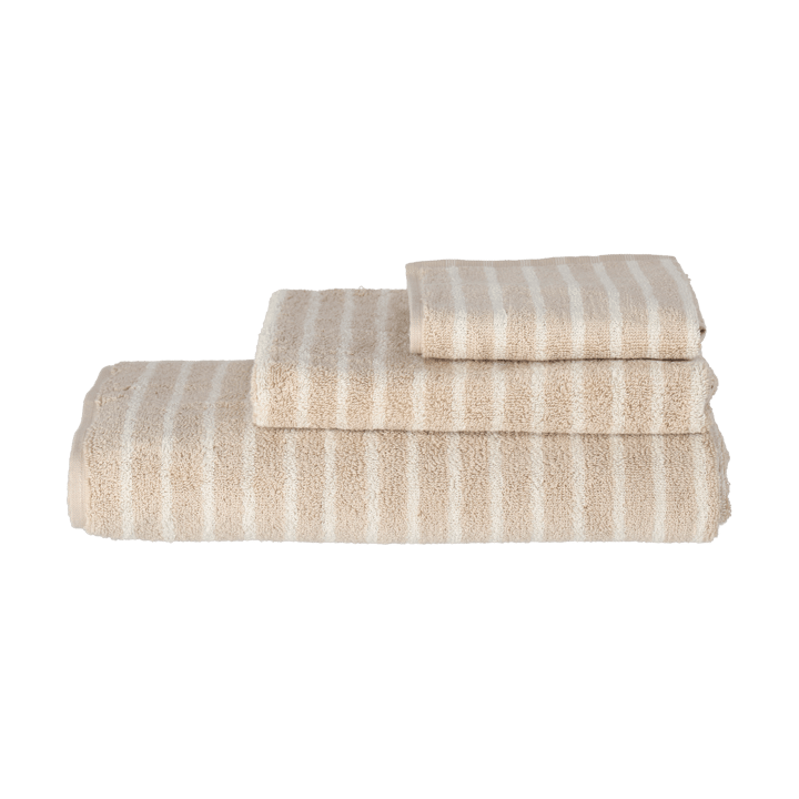 Drift badhanddoek 70x140 cm, Beige-wit Scandi Living