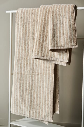 Drift badhanddoek 70x140 cm - Beige-wit - Scandi Living
