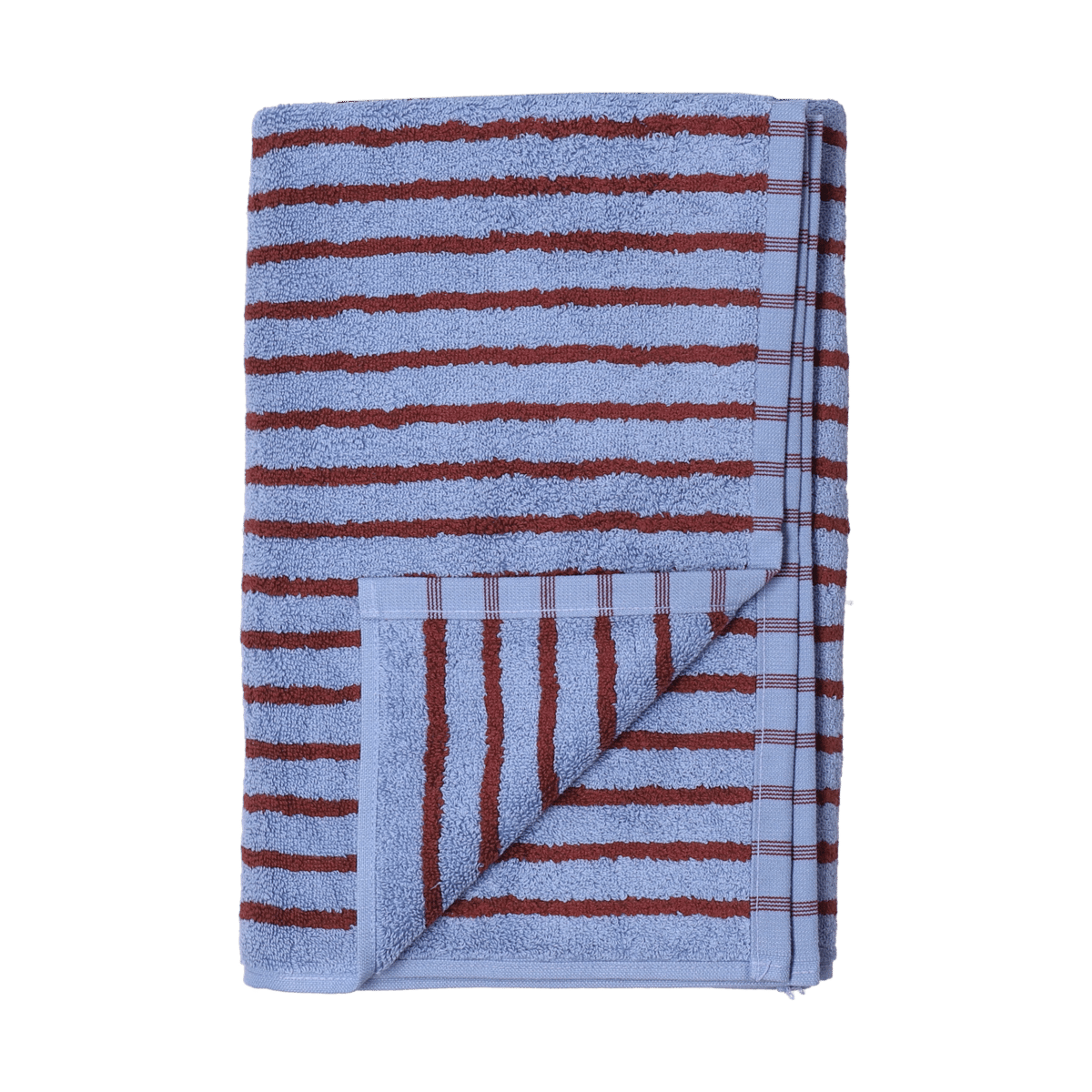 Scandi Living Drift badhanddoek 70x140 cm Blauw-rood