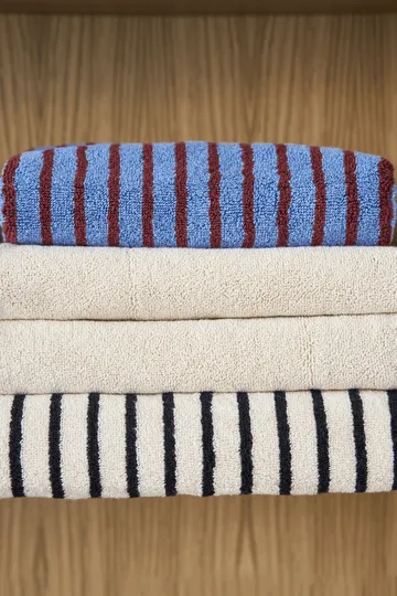 Drift badhanddoek 70x140 cm - Blauw-rood - Scandi Living