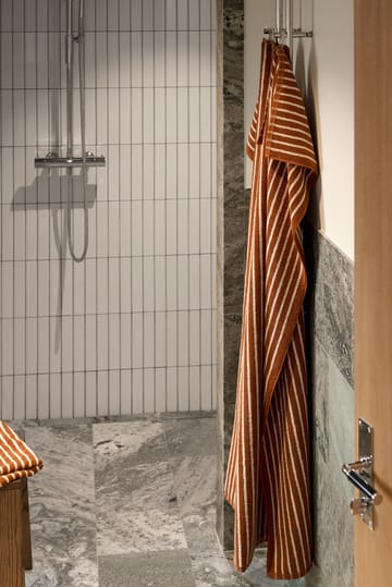 Drift badhanddoek 70x140 cm - Bruin-wit - Scandi Living