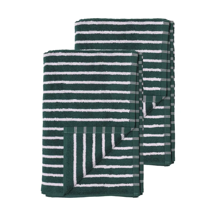 Drift badhanddoeken 100x150 cm 2-pack - Groen-paars - Scandi Living