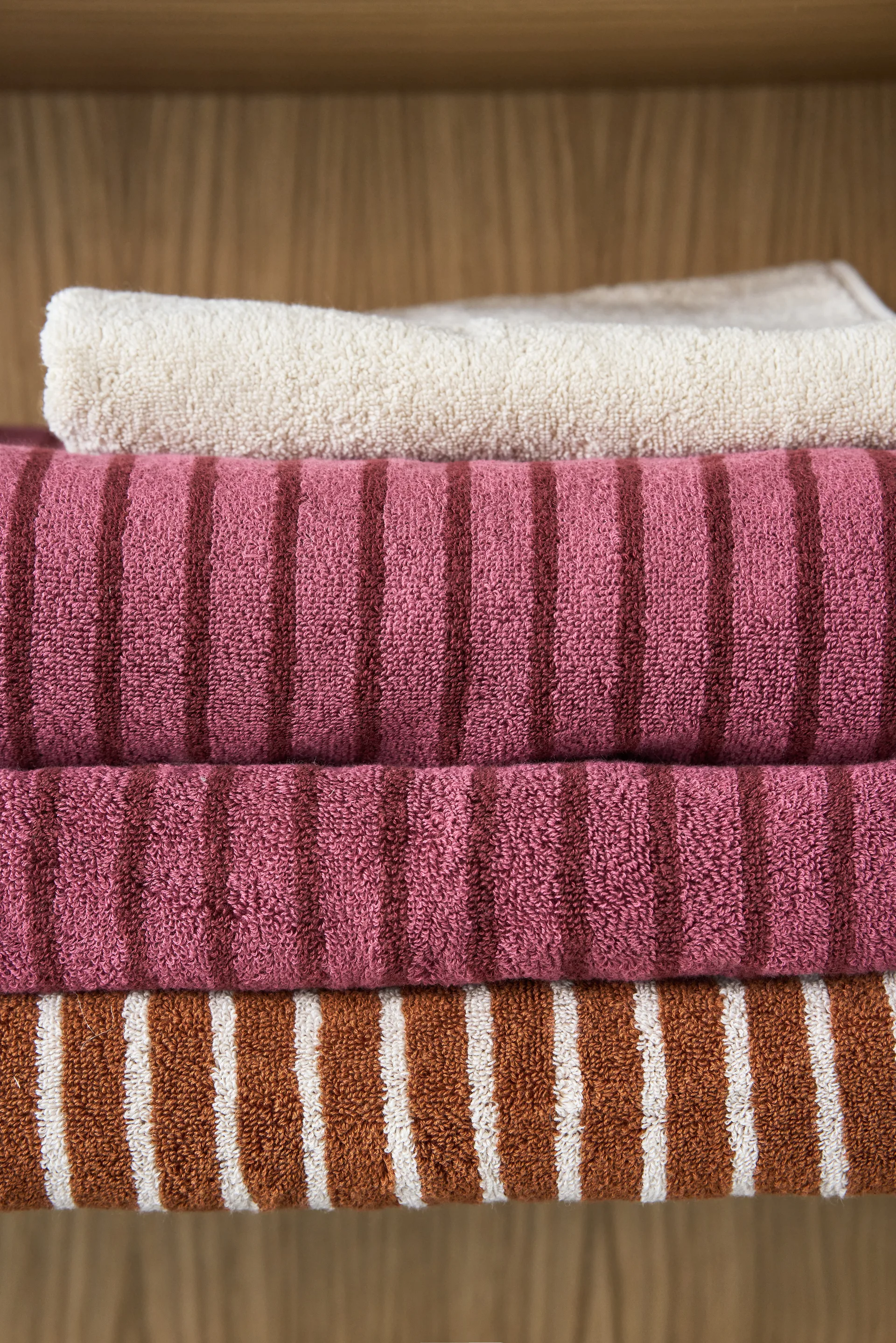 Drift badhanddoeken 100x150 cm 2-pack - Roze-rood,  Scandi Living