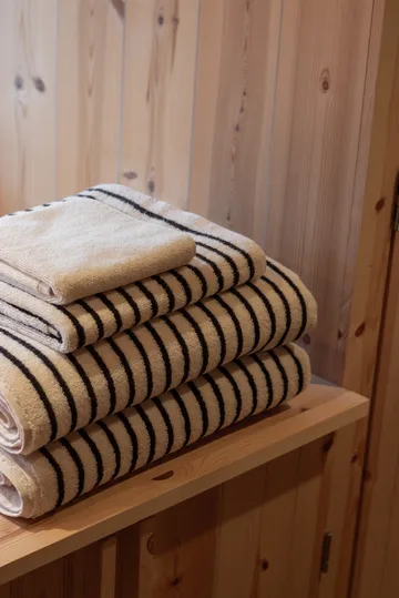 Drift badhanddoeken 100x150 cm 2-pack - Wit-zwart - Scandi Living