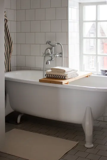 Drift badhanddoeken 100x150 cm 2-pack - Wit-zwart - Scandi Living