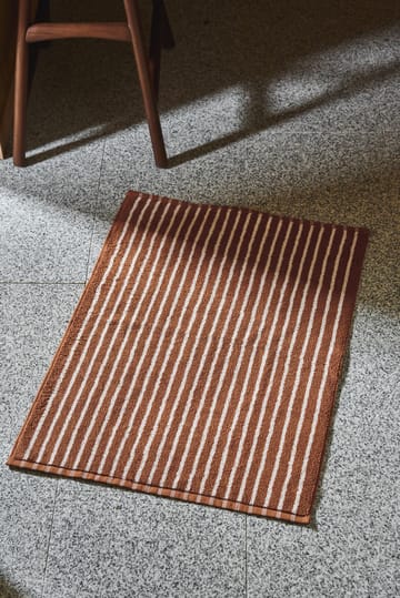 Drift badmat 50x70cm - Bruin-wit - Scandi Living