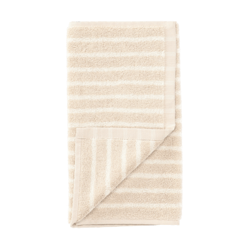 Drift handdoek 30x50 cm. - Beige-wit - Scandi Living