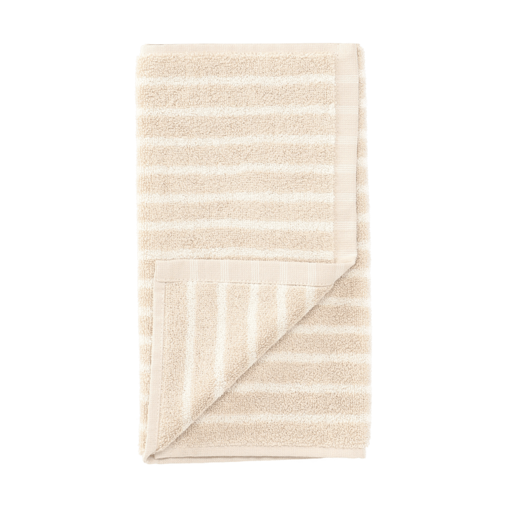 Drift handdoek 30x50 cm. - Beige-wit - Scandi Living