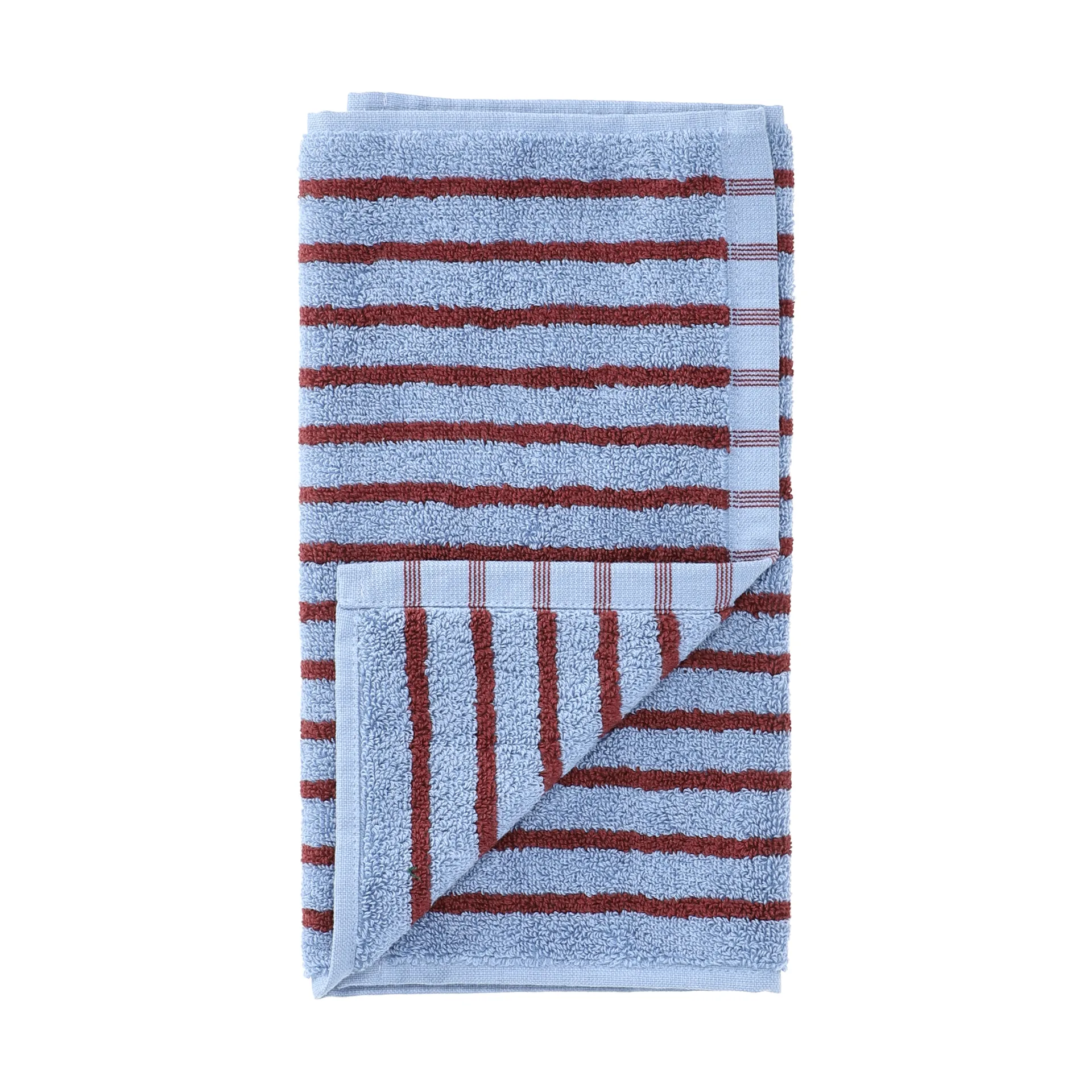 Drift handdoek 30x50 cm., Blauw-rood Scandi Living