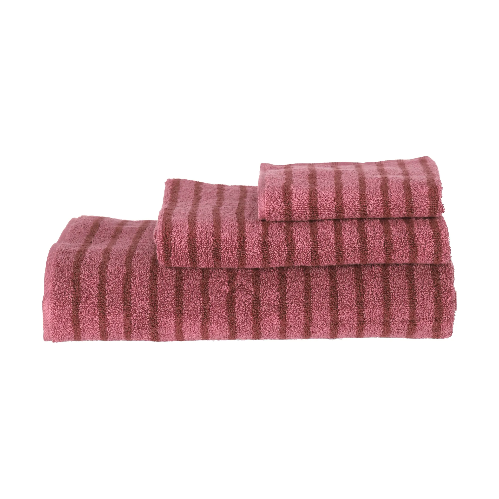 Drift handdoek 30x50 cm., Roze-rood Scandi Living