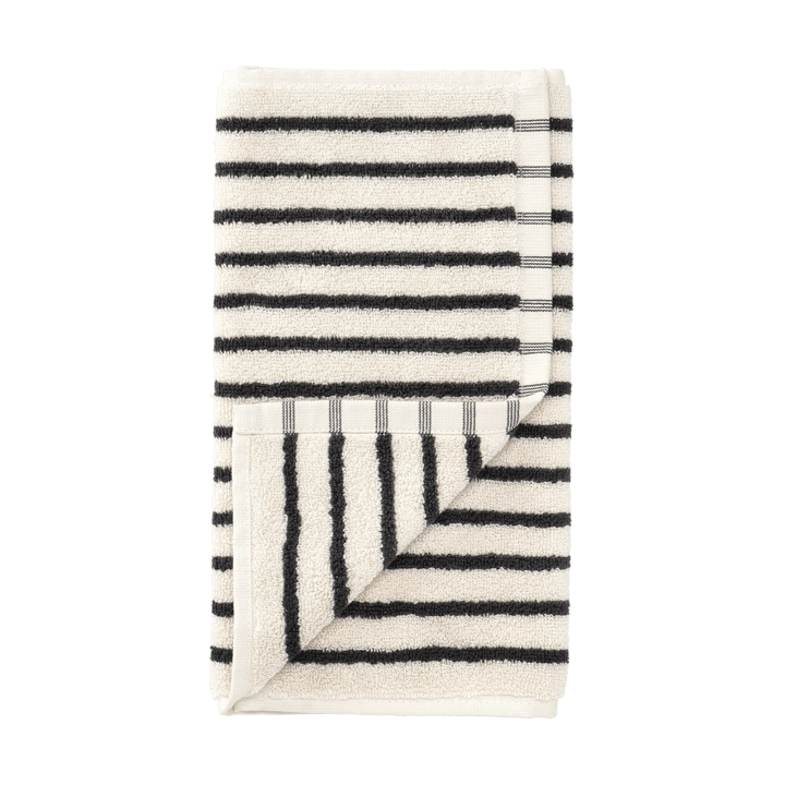 Drift handdoek 30x50 cm. - Wit-zwart - Scandi Living
