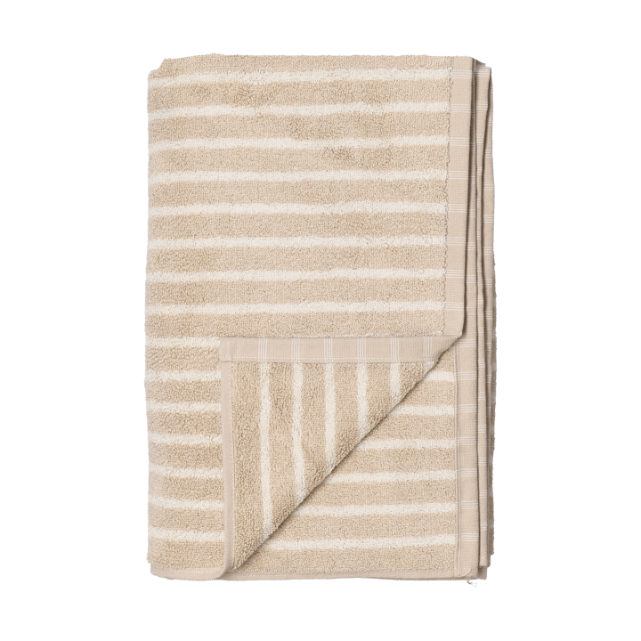 Drift handdoek 50x70 cm - Beige-wit - Scandi Living
