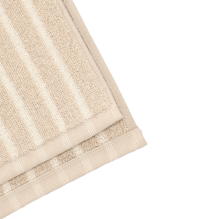 Drift handdoek 50x70 cm, Beige-wit Scandi Living