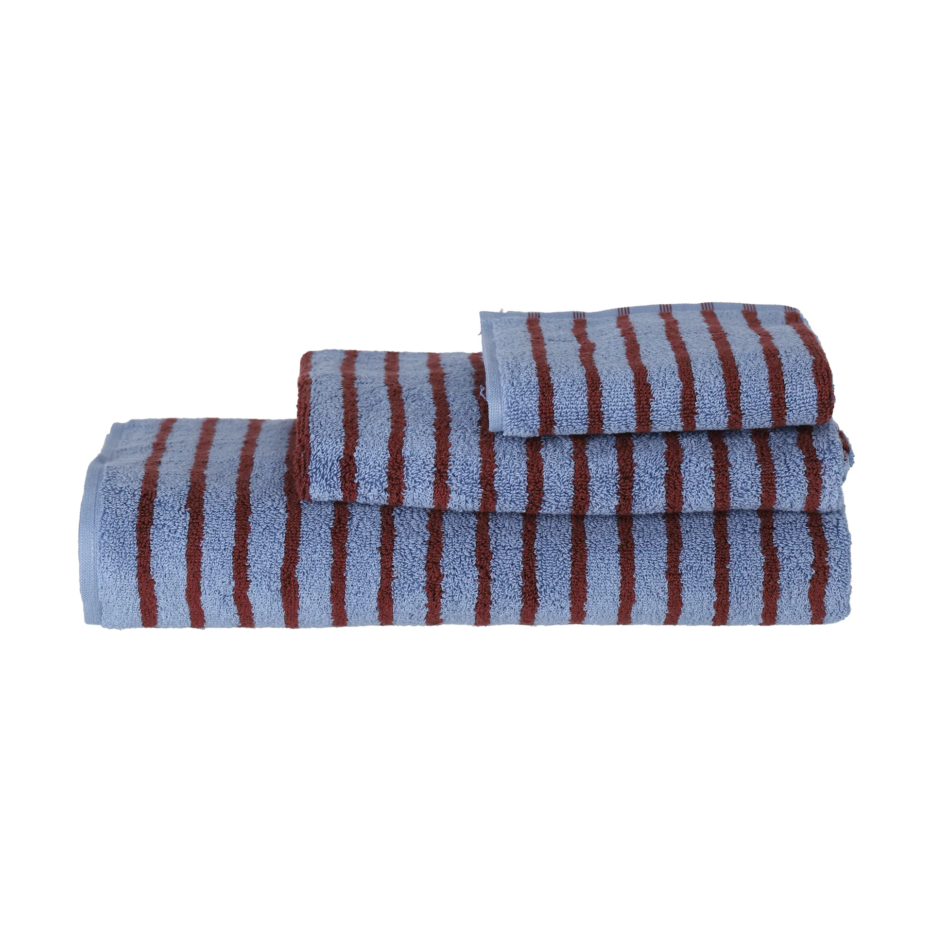 Drift handdoek 50x70 cm, Blauw-rood Scandi Living