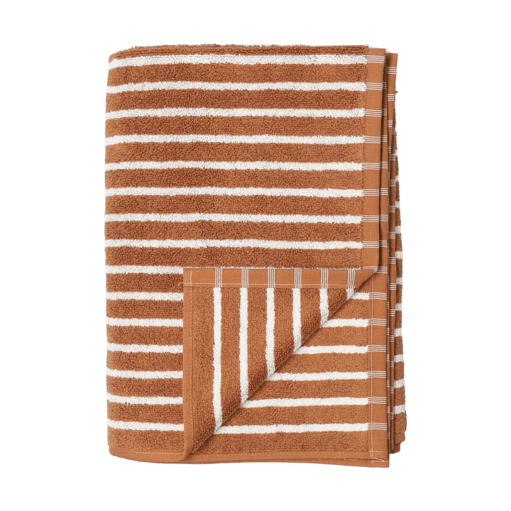 Drift handdoek 50x70 cm - Bruin-wit - Scandi Living