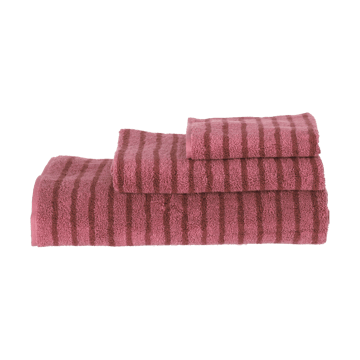 Drift handdoek 50x70 cm - Roze-rood - Scandi Living