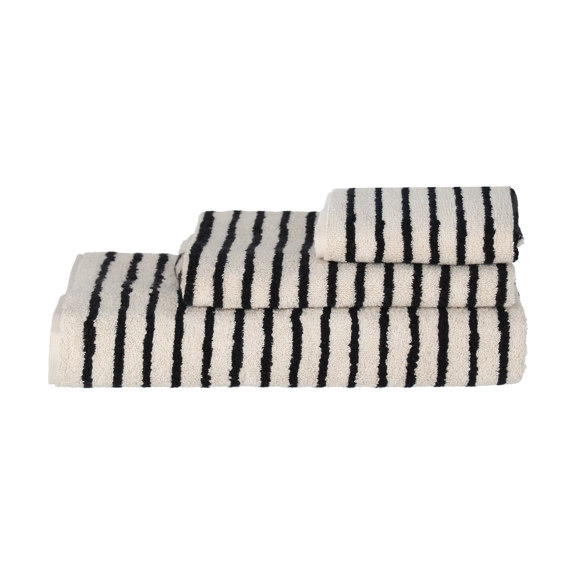 Drift handdoek 50x70 cm, Wit-zwart Scandi Living