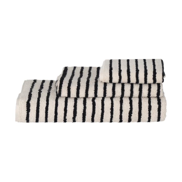 Drift handdoek 50x70 cm, Wit-zwart Scandi Living