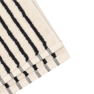 Drift handdoek 50x70 cm - Wit-zwart - Scandi Living
