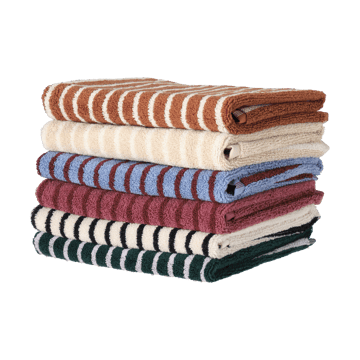 Drift handdoek 50x70 cm - Wit-zwart - Scandi Living