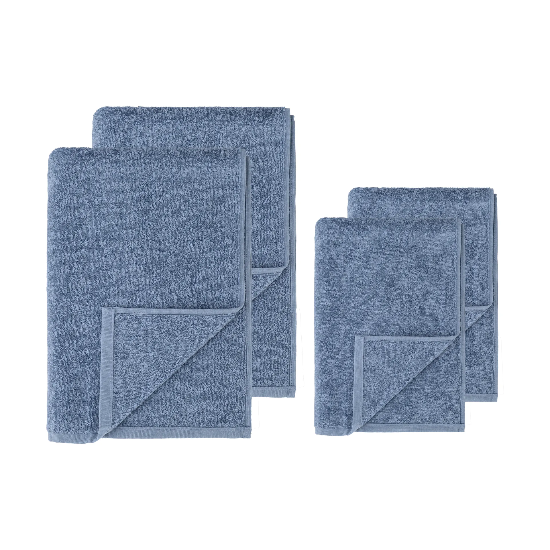 Drift handdoekenset 4-delig - Blauw,  Scandi Living