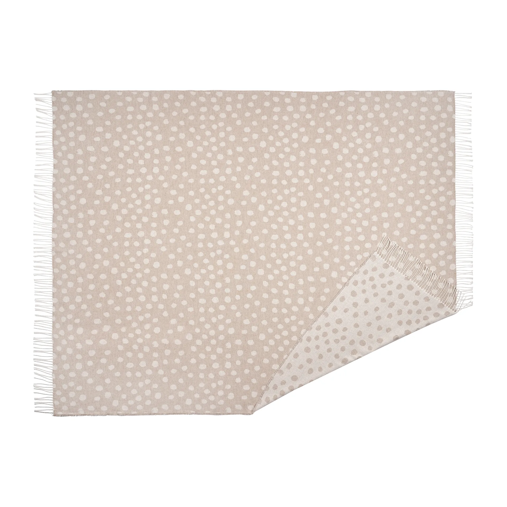 Droplets katoenen plaid 130x185 cm, Beige Scandi Living