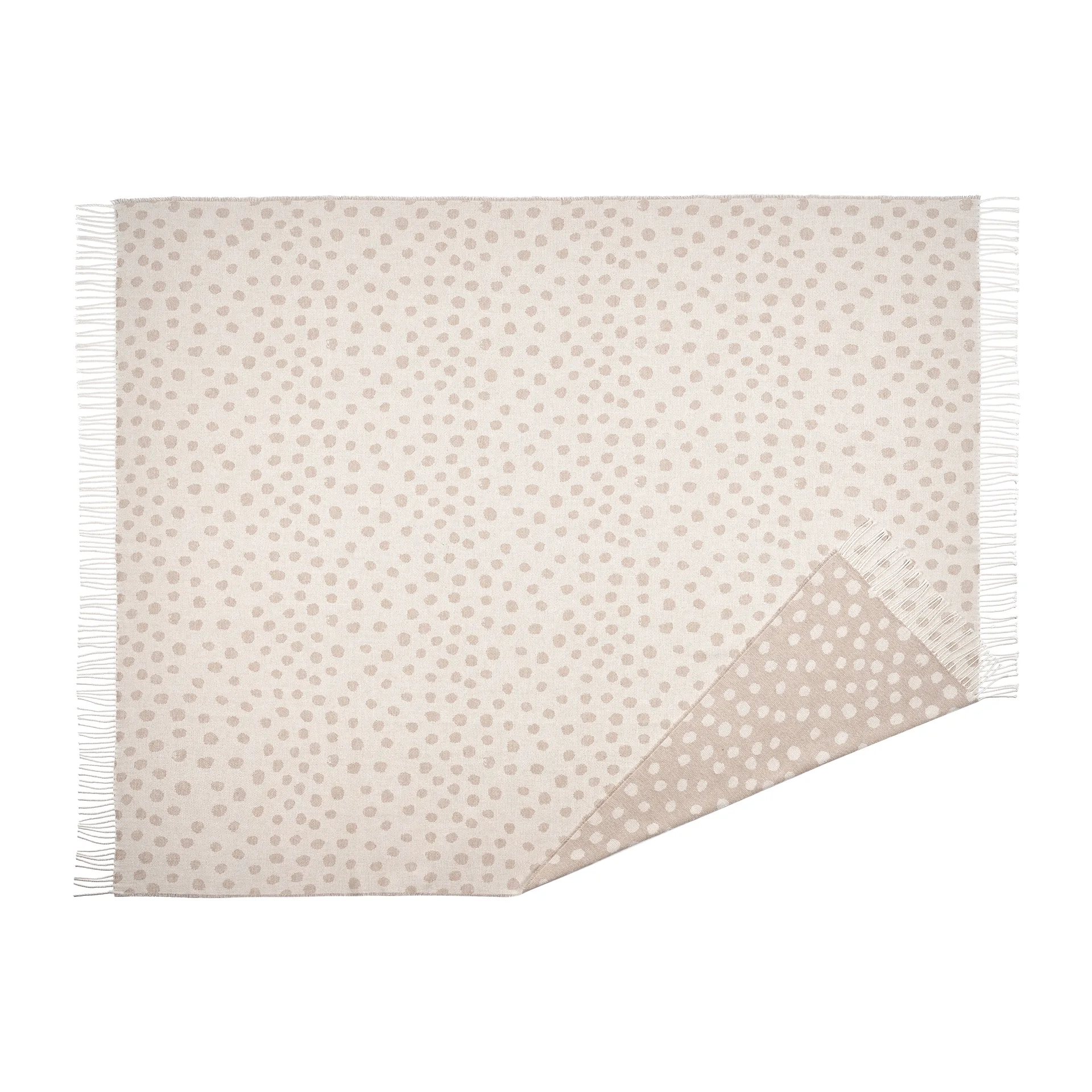 Droplets katoenen plaid 130x185 cm, Beige Scandi Living