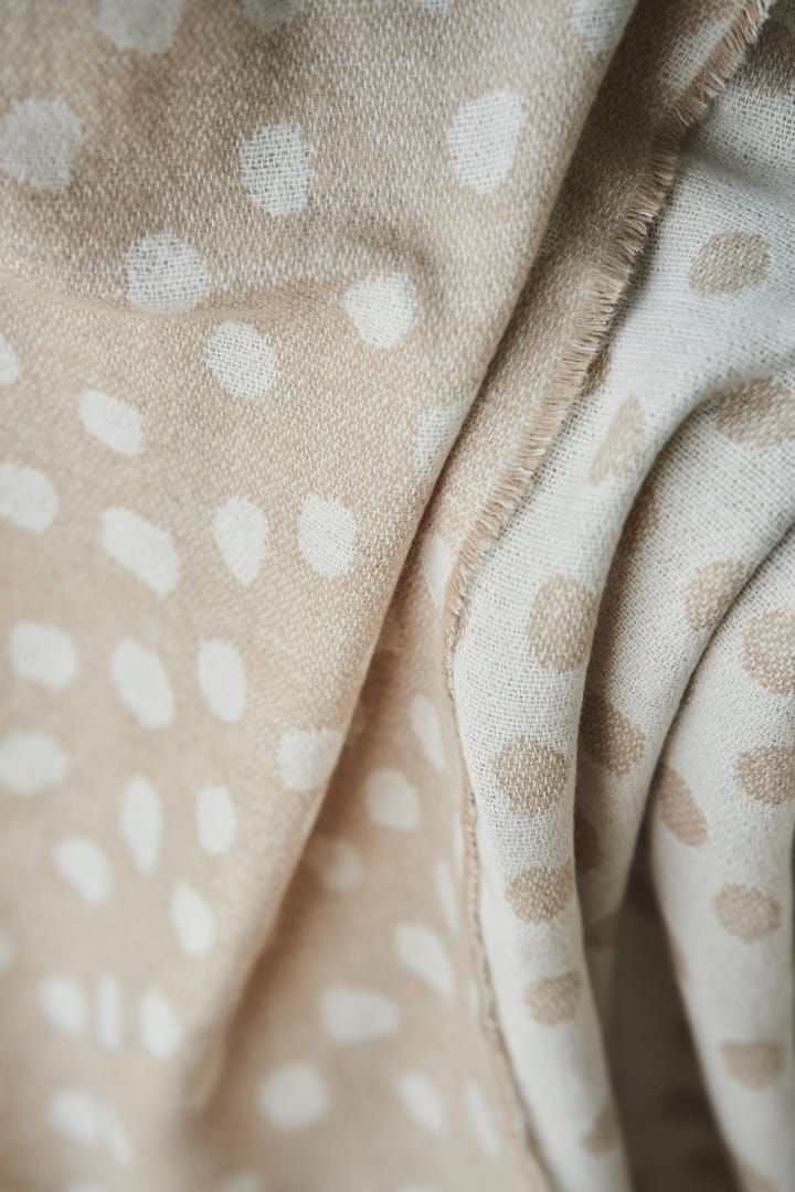 Droplets katoenen plaid 130x185 cm, Beige Scandi Living