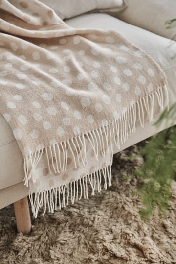Droplets katoenen plaid 130x185 cm - Beige - Scandi Living