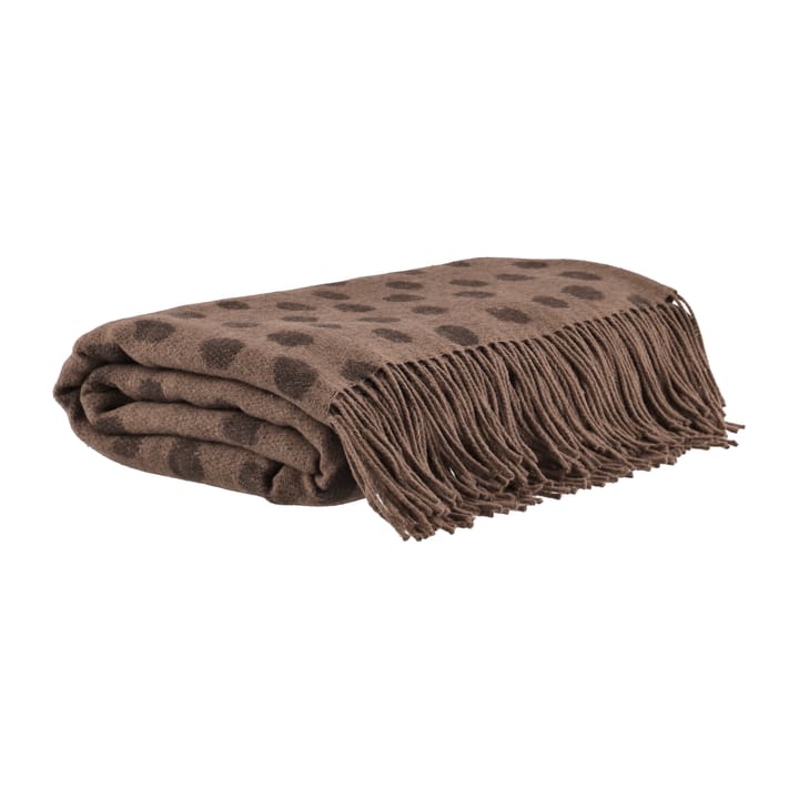Droplets katoenen plaid 130x185 cm, Bruin Scandi Living